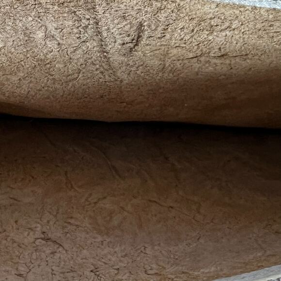 Vintage Folk Crafted Reptile Lizard Skin Crossbody Bag Purse Fold Over Tan - Picture 6 of 16